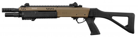 Photo Réplique fusil à pompe FABARM STF12 Compact Tan Gaz