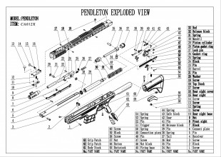 Photo ORIGINAL SPARES PARTS FOR PENDLETON AIR RIFLE
