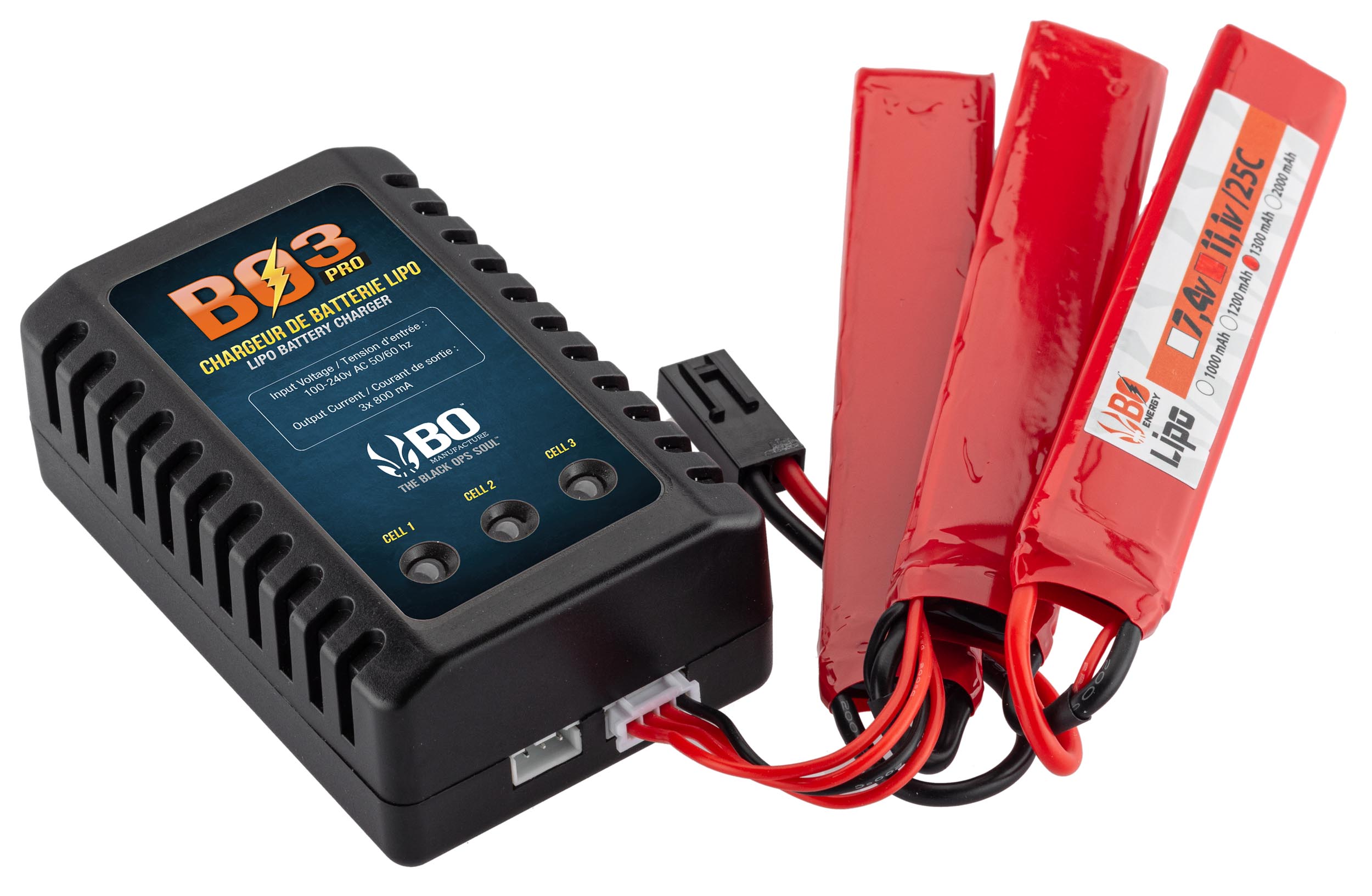 BO3 battery charger for  and  LiPo batteries